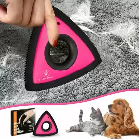 676538347889 FLUFFY BUDDY Mini Pet Hair Remover Triangle Car #2