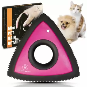 676538347889 FLUFFY BUDDY Mini Pet Hair Remover Triangle Car