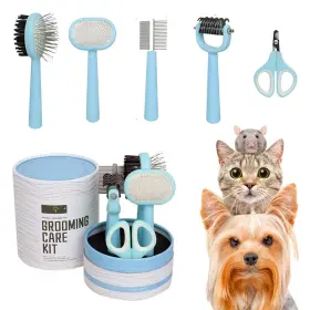774205261138 FLYBECOIN Pet Cats Dogs Brushes Nail Clipper Kit