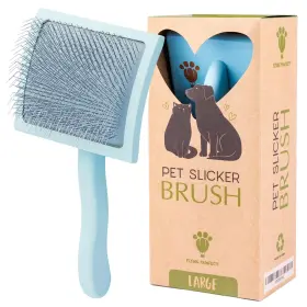 195893083343 FLYING PAWFECT Pet Slicker Brush Massage Steel