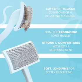 195893170074 FLYING PAWFECT Pet Slicker Brush Massage Steel #3
