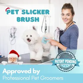 860011273103 FLYING PAWFECT Pet Slicker Brush Massage Steel #2