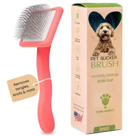 860011273196 FLYING PAWFECT Pet Slicker Brush Massage Steel