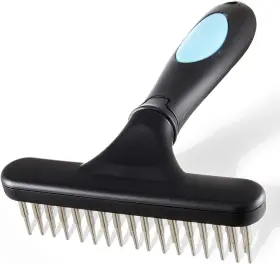 013101 FLYMOQI Dog Comb Steel Deshedding Dematting Undercoat