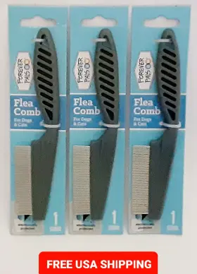 895153361094 FOREVER PALS Flea Comb Dogs Cats Pack Removes