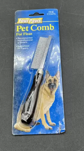 045663001155 FOUR PAWS Pet Comb Fleas Wooden Handle Coats