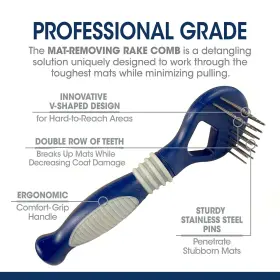 100543554 FOUR PAWS Magic Coat Mat Removing Rake #3