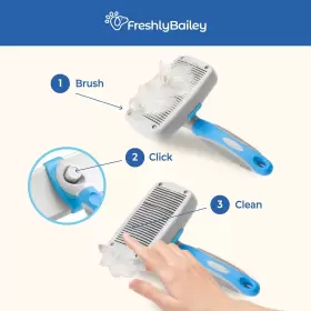 855808006361 FRESHLY BAILEY Cleaning Slicker Brush Top Dog #2