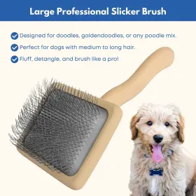 855808006446 FRESHLY BAILEY Doodle Slicker Dog Brush Pet #2