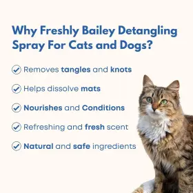 DET16OZ FRESHLY BAILEY Dog Detangler Spray Pet Detangling #3