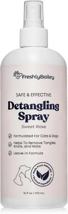 DET16OZ FRESHLY BAILEY Dog Detangler Spray Pet Detangling