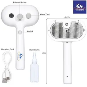 810176290125 FRIENDLY WHISKERS Cat Steam Brush Dog Shedding #3