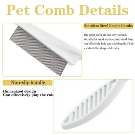 743594183314 FSZMAN Multifunctional Pet Comb Tear Stain Lice #3