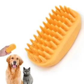 4GW27J FTATMUEEN Silicone Dog Brush Pet Shampoo Bath Anti