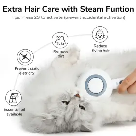 973006318421 FUKUMARU Cat Steam Brush Shedding Pet Water Tank #3