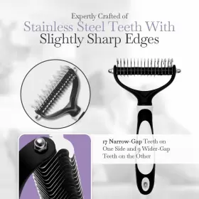 083701004850 FULLER BRUSH Dual Head Dematting Pet Comb Steel #2
