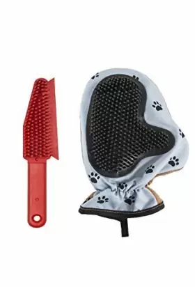 714415030261 FUREMOVER Mitt Brush Set Rubber Lint Couch