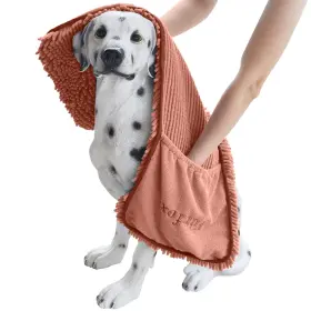 623064681178 FURFOX Absorbent Dog Towel Microfiber Drying Wit