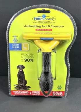 811794010652 FURMINATOR Deshedding Tool Shampoo Pack Dogs