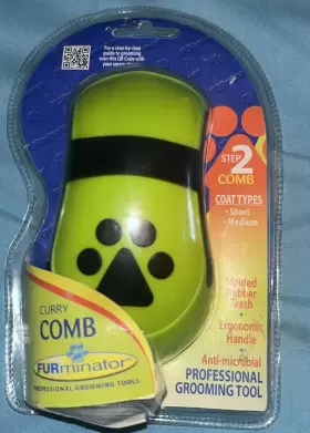 811794013509 FURMINATOR Curry Comb Rubber Coats Dog