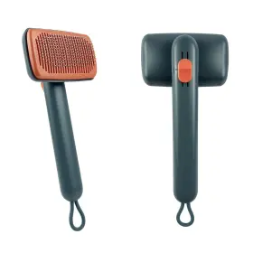 Furtronic 746191116815 Self Cleaning Deshedding Cat Brush For Dogs And Cats Adjustable Brushes For