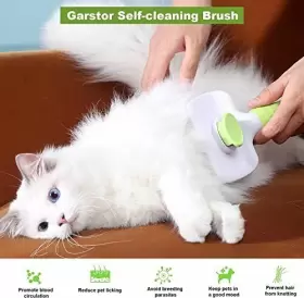 632230722201 GARSTOR Dog Brush Cat Shedding Cleaning Pet Gro #3