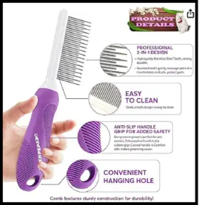 445049581524 GENPEPADO Comb Dogs Cats Matted Hair Detangling #2