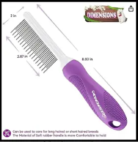 445049581524 GENPEPADO Comb Dogs Cats Matted Hair Detangling #3