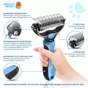 728434688501 GENPEPADO Undercoat Rake Dogs Cats Dematting #2