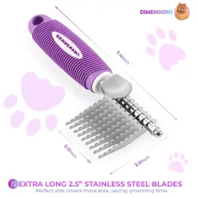 728434688525 GENPEPADO Dematting Undercoat Rake Comb Dogs #3