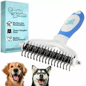 860010687000 GENTLE GROOM Pet Brush Cat Dog Rake Shedding
