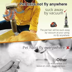 691044829803 GFOREST Pet Vacuum Brush Hair Comb Shedding Tool #2