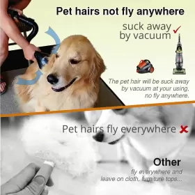 738635297693 GFOREST Pet Brush Vacuum Hair Remover Dogs Cats #2