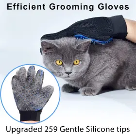313052715731 GJEASE Cat Glove Brush Pet Hair Remover Tool Dog #2