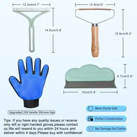731052230571 GJEASE Cat Glove Brush Pet Hair Remover Tool Dog #2