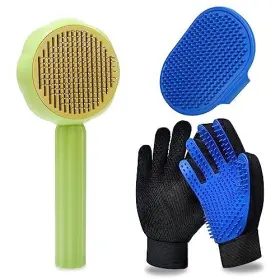 731052495055 GJEASE Cat Glove Brush Cleaning Slicker Pet