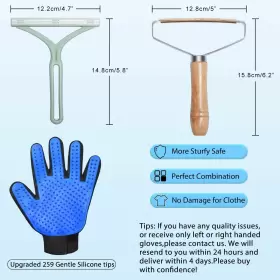 757725190560 GJEASE Cat Glove Brush Pet Hair Remover Tool Dog #2