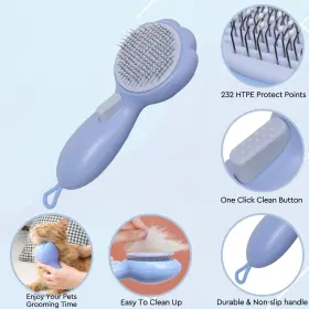 757725190591 GJEASE Cat Glove Brush Cleaning Slicker Pet #3