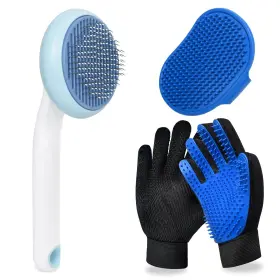 763073717328 GJEASE Cat Glove Brushself Cleaning Slicker Pet