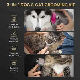 313107780707 GLEAMING PETS Pet Comb Brush Cats Detangling Dog #2