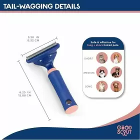 044021380222 GOOD SCOUT Pet Hair Rake Deshedding Tool Gentle #2