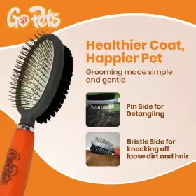 787421391985 GOPETS Double Pin Bristle Brush Pet Comb Dogs #3