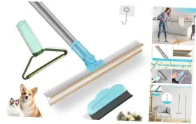 RAKE123 GQWCSQ Carpet Rake Pet Hair Remover Pro Removal Broom