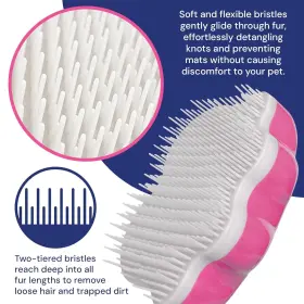 850036731061 GROOM GENIE Dog Pet Hair Massaging Brush Tool #2