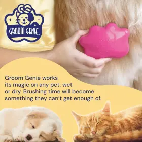 850036731061 GROOM GENIE Dog Pet Hair Massaging Brush Tool #3