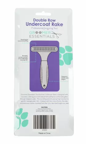 15538 GROOMER ESSENTIALS Undercoat Rake Double Row #3