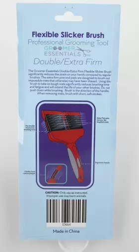 15664 GROOMER ESSENTIALS Flexible Slicker Brush Double Firm #3