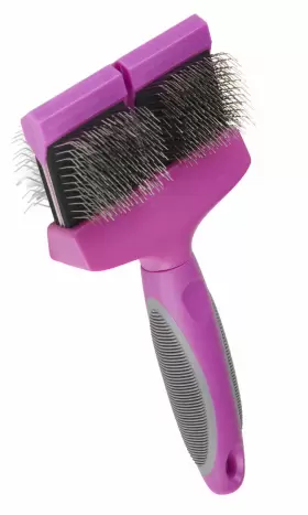15668 GROOMER ESSENTIALS Flexible Slicker Brush Double Firm
