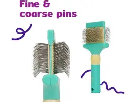 755003502197 GROOMERSPRO Jelly Pet Double Slicker Brush #3