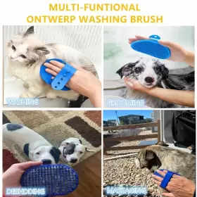 634413393529 HALOPET Dog Bath Brush Shampoo Scrubber #2